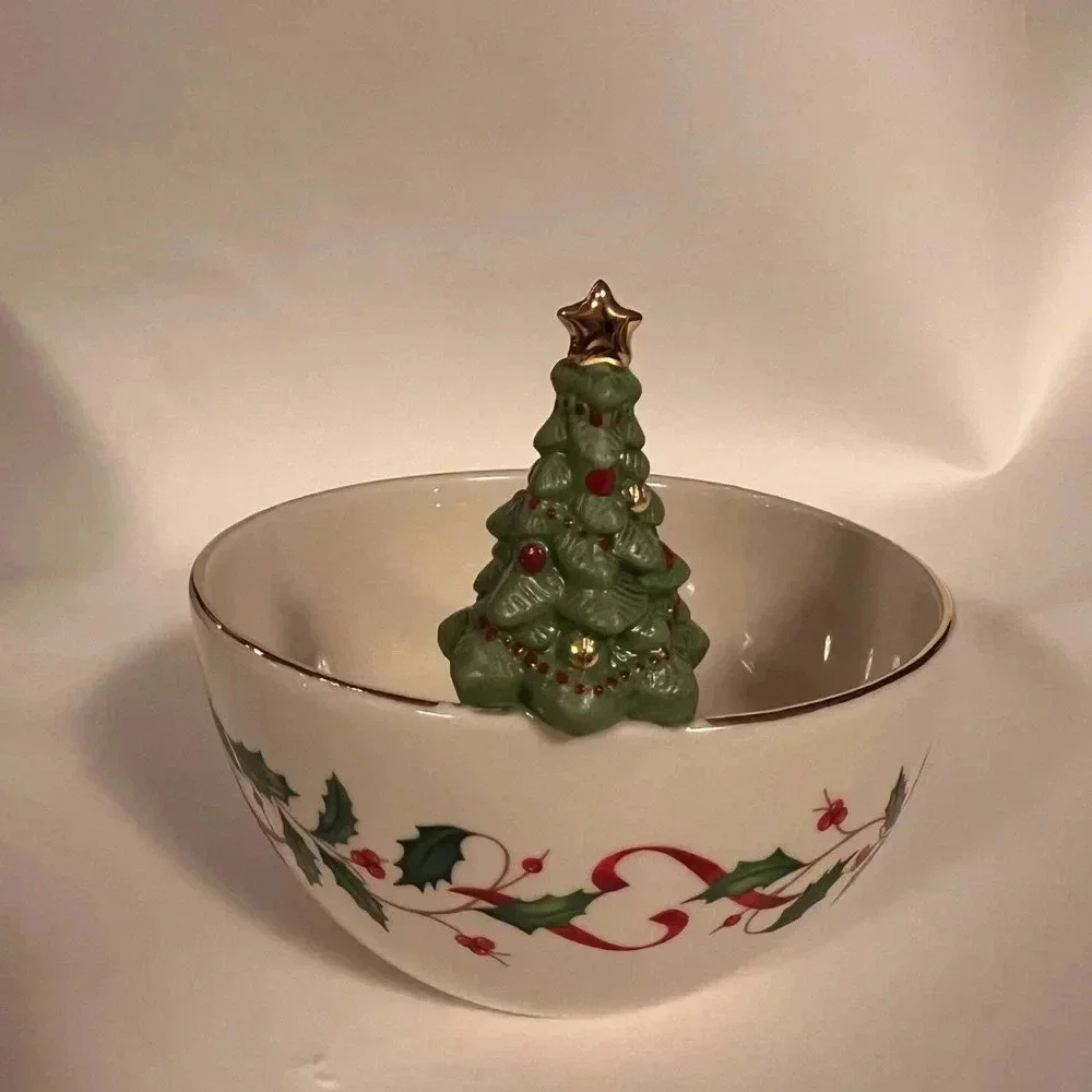 NEW Lenox Holiday Tree Figural Ceramic Candy Dish Bowl 5.5